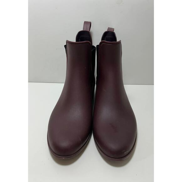 J. CREW Purple Chelsea Rain Boots Booties Rubber Waterproof Womens 9 - Picture 4 of 8